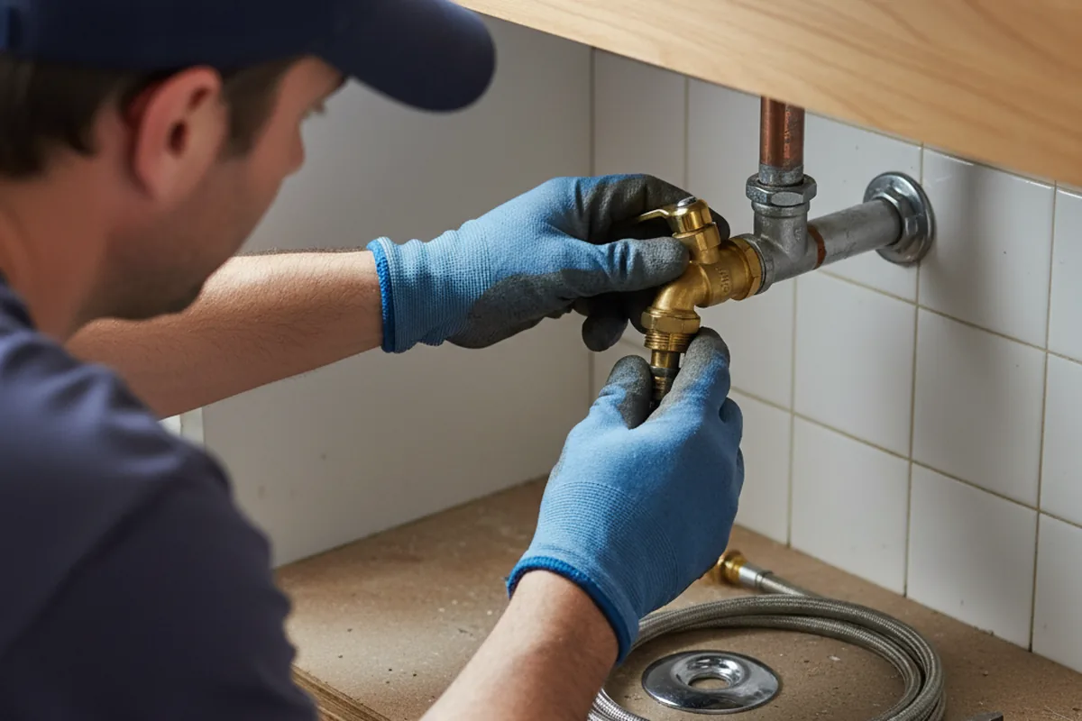 Shutoff valve and fitting work during Faucet and Fixture Repair in Los Alamos